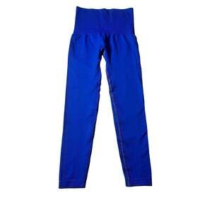 HOMMA Seamless High-Waist Legging Medium Blue Athletic Workout Yoga Pant